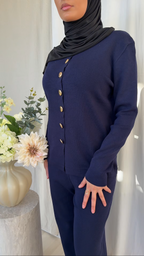 Jalil Co-ord Set – Navy