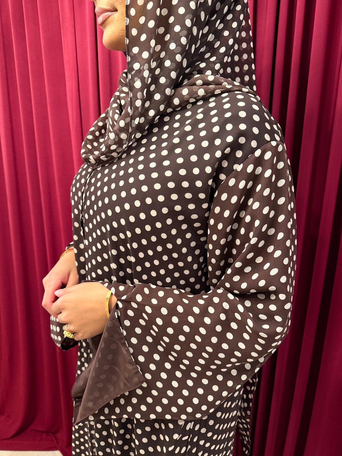 Coffee Polka Abaya