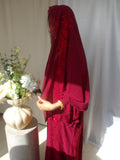Khadija Embellished Abaya – Bourdeaux
