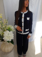 Elmi Contrast Co-ord Set – Navy