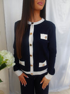 Elmi Contrast Co-ord Set – Navy