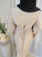 Najma Satin Dress - Ivory