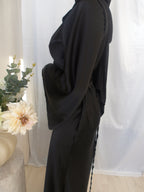 Najma Satin Dress - Noir