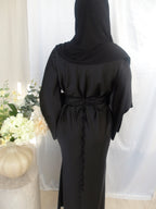 Najma Satin Dress - Noir