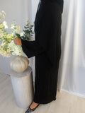 Khadija Embellished Abaya – Noir