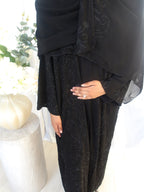 Khadija Embellished Abaya – Noir