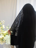 Khadija Embellished Abaya – Noir
