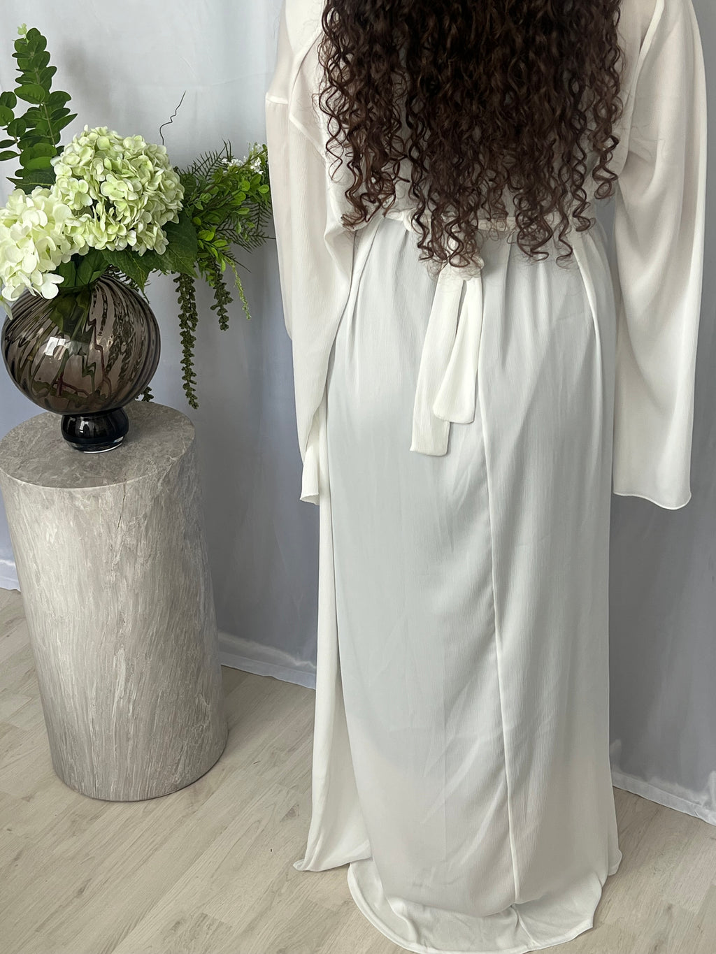 Soft drape dress - White