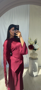Nada Lace Dress – Bordeaux
