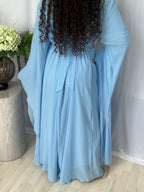 Butterfly Sleeve Dress - Sky