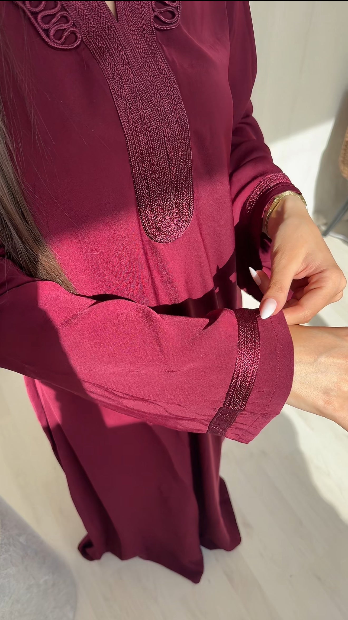 Amaya Flow Abaya – Bordeaux