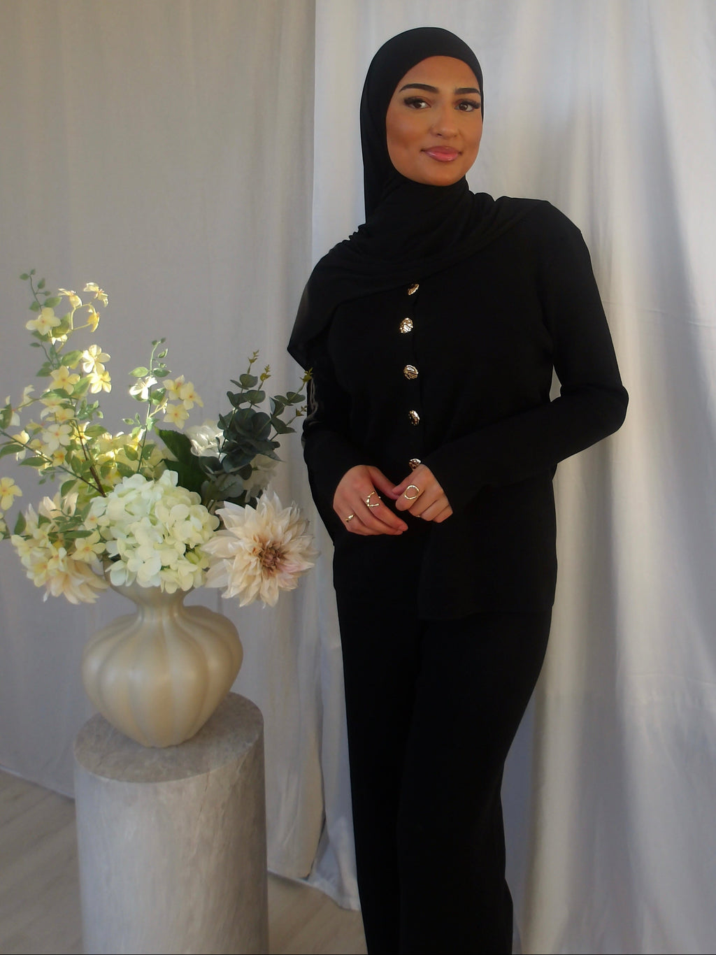Jalil Co-ord Set – Noir