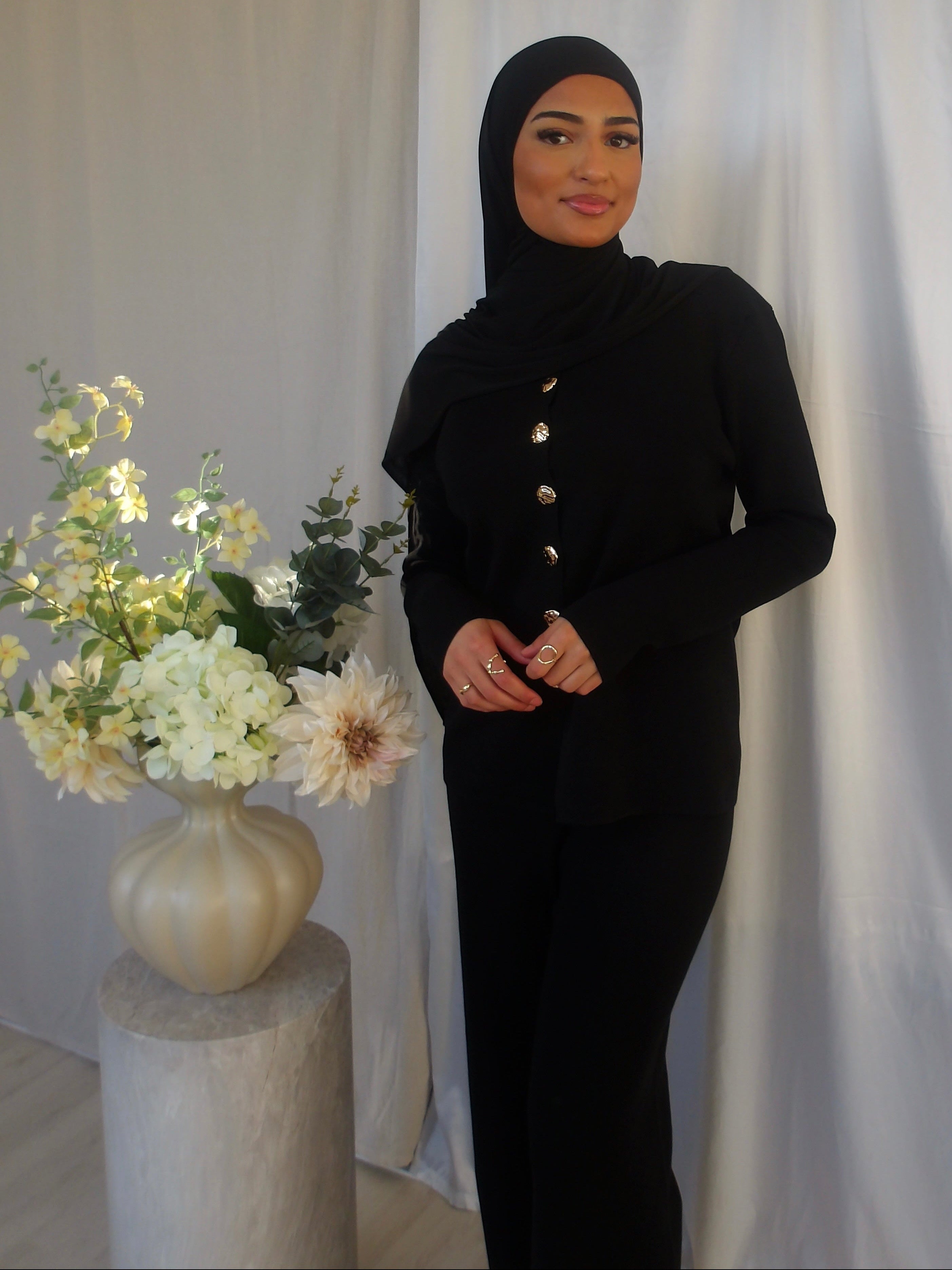 Jalil Co-ord Set – Noir