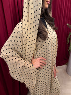 Beige Polka Abaya