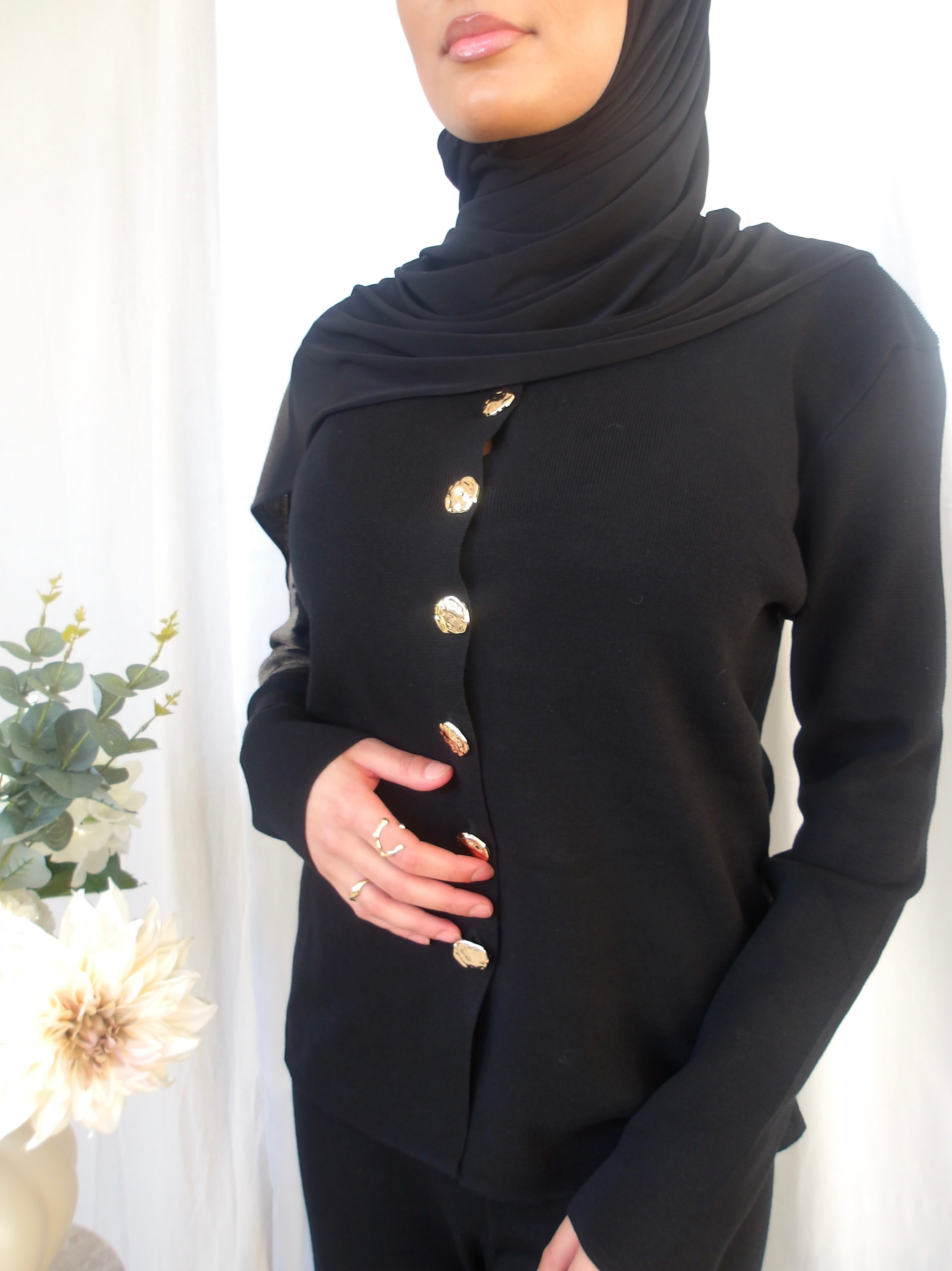 Jalil Co-ord Set – Noir