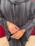 Grey Stripe Abaya