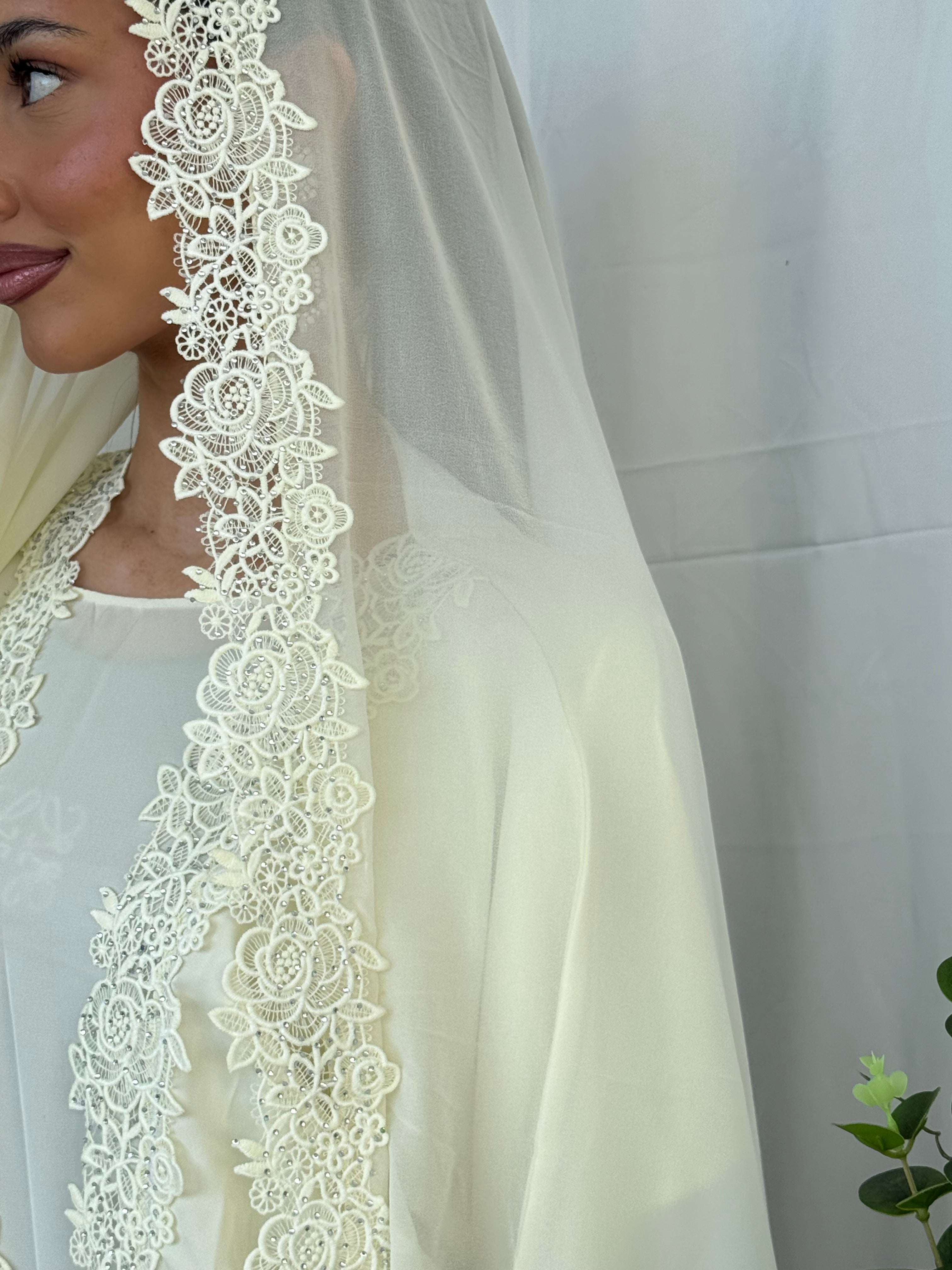 Blossom Abaya - Butteryellow