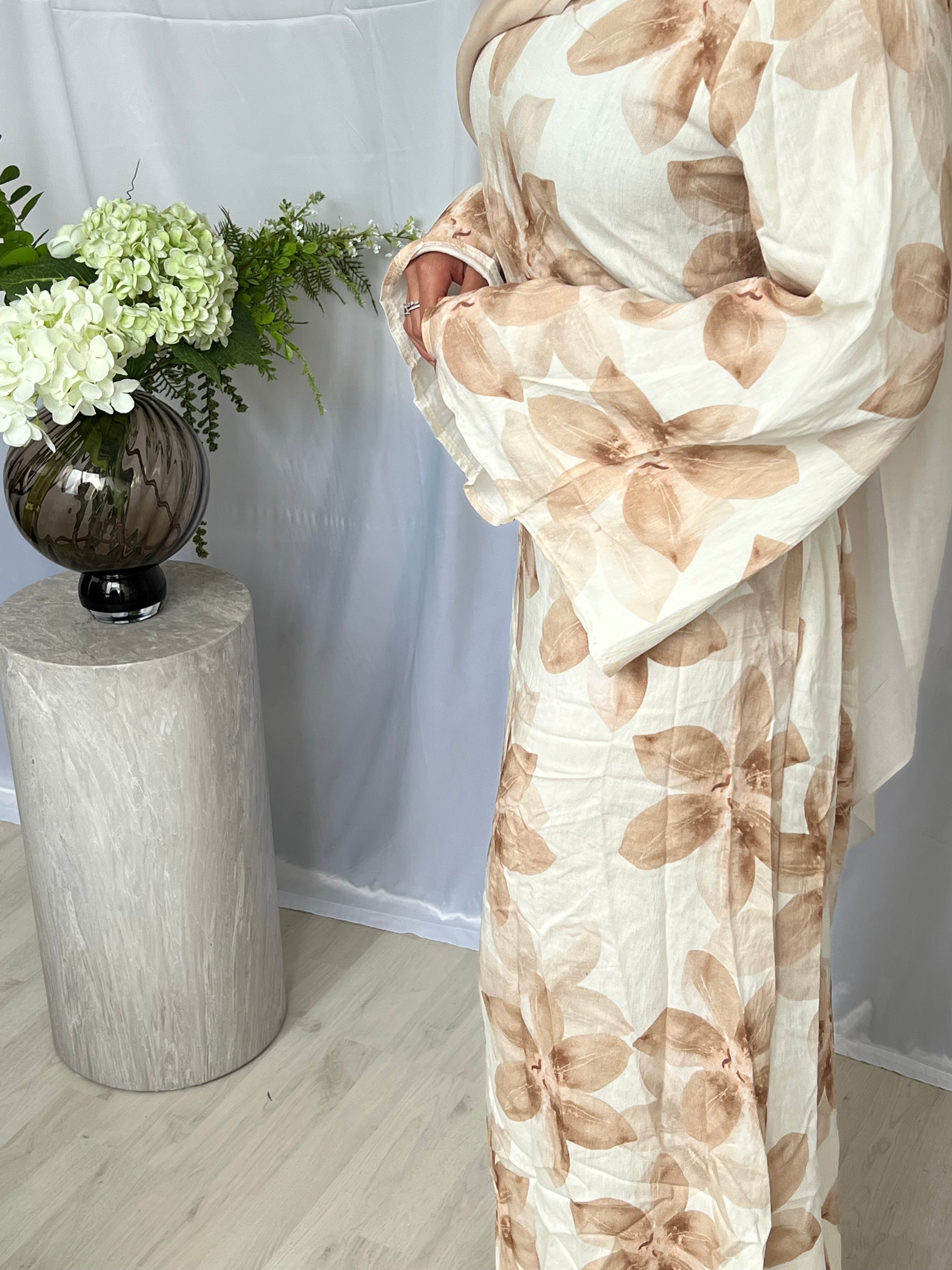 Petal Grace Dress - Nude
