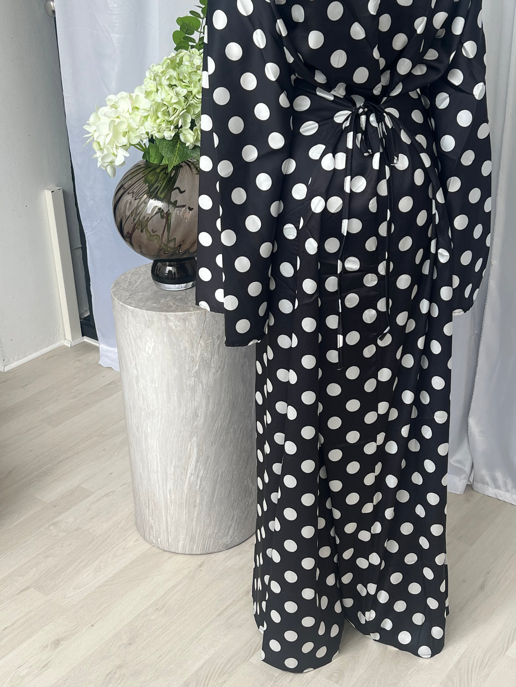 Najma Polka Dress - Noir