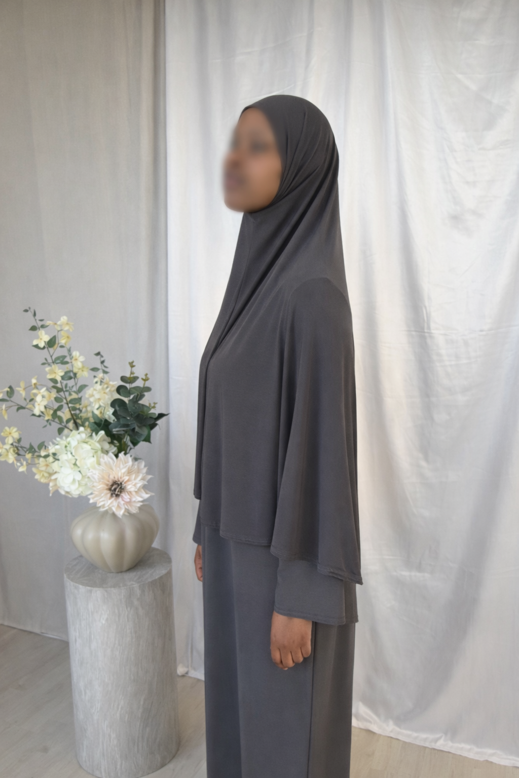 Hadiyah Khimar Set - Dark Grey