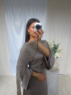 Nada Lace Dress – Taupe