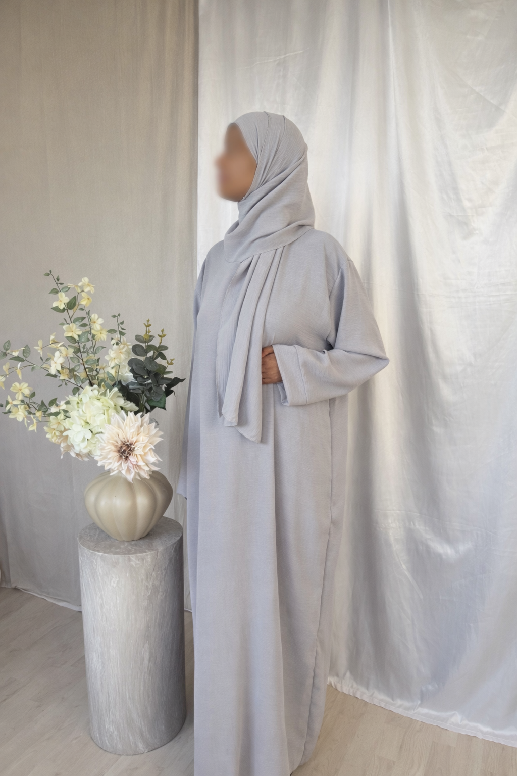 Tasnim Prayer Set - Light Grey