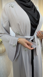 Nashad Crystal Abaya – Grey