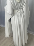 Butterfly Sleeve Dress - White
