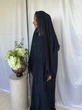 Blossom Abaya - Navy