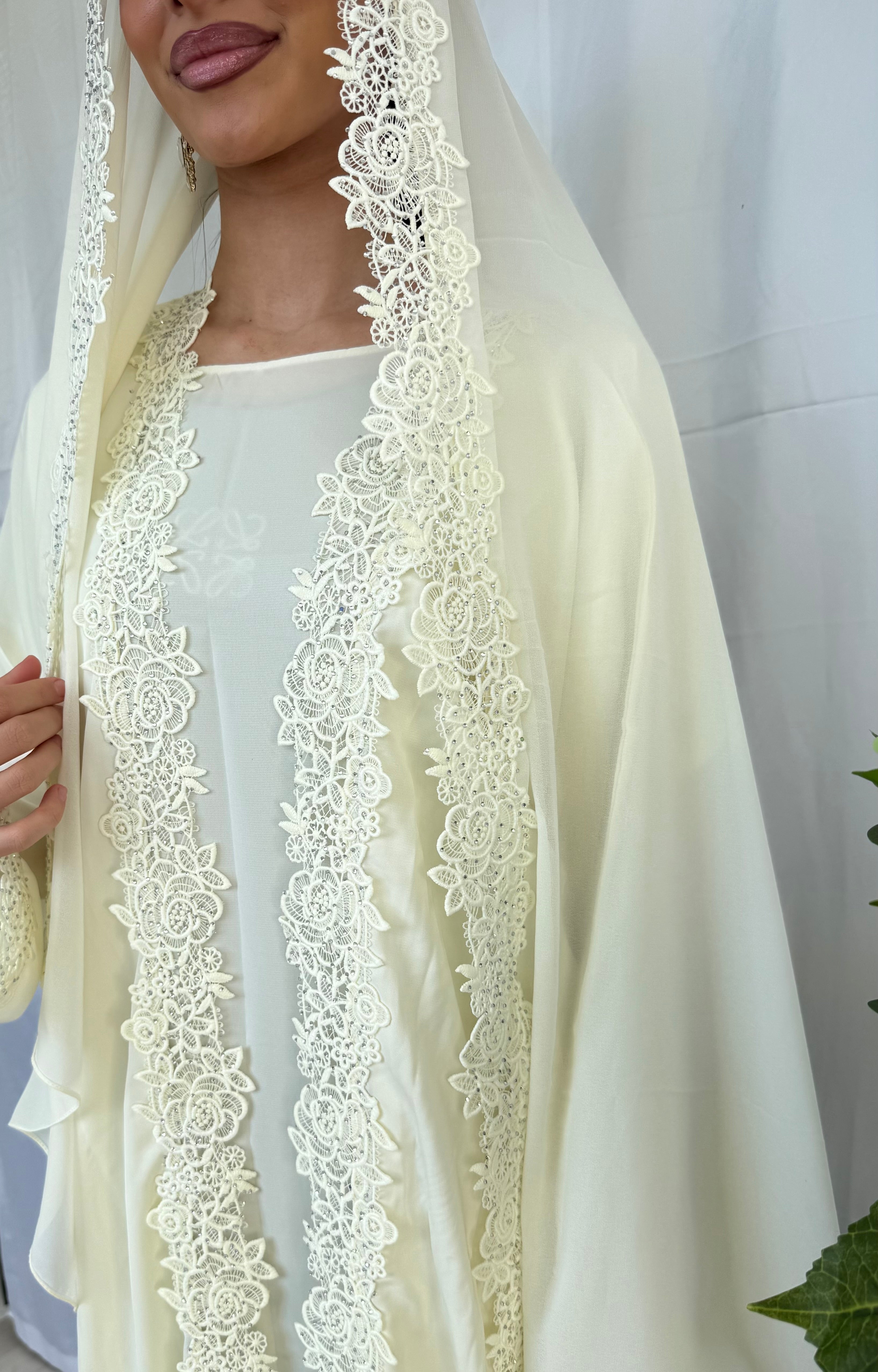 Blossom Abaya - Butteryellow