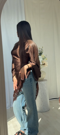 Nadia Lace Top - Brown