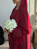 Blossom Abaya - Bordeaux