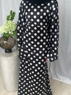 Najma Polka Dress - Noir