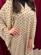 Beige Polka Abaya