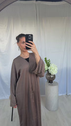 Crystal Abaya - Taupe