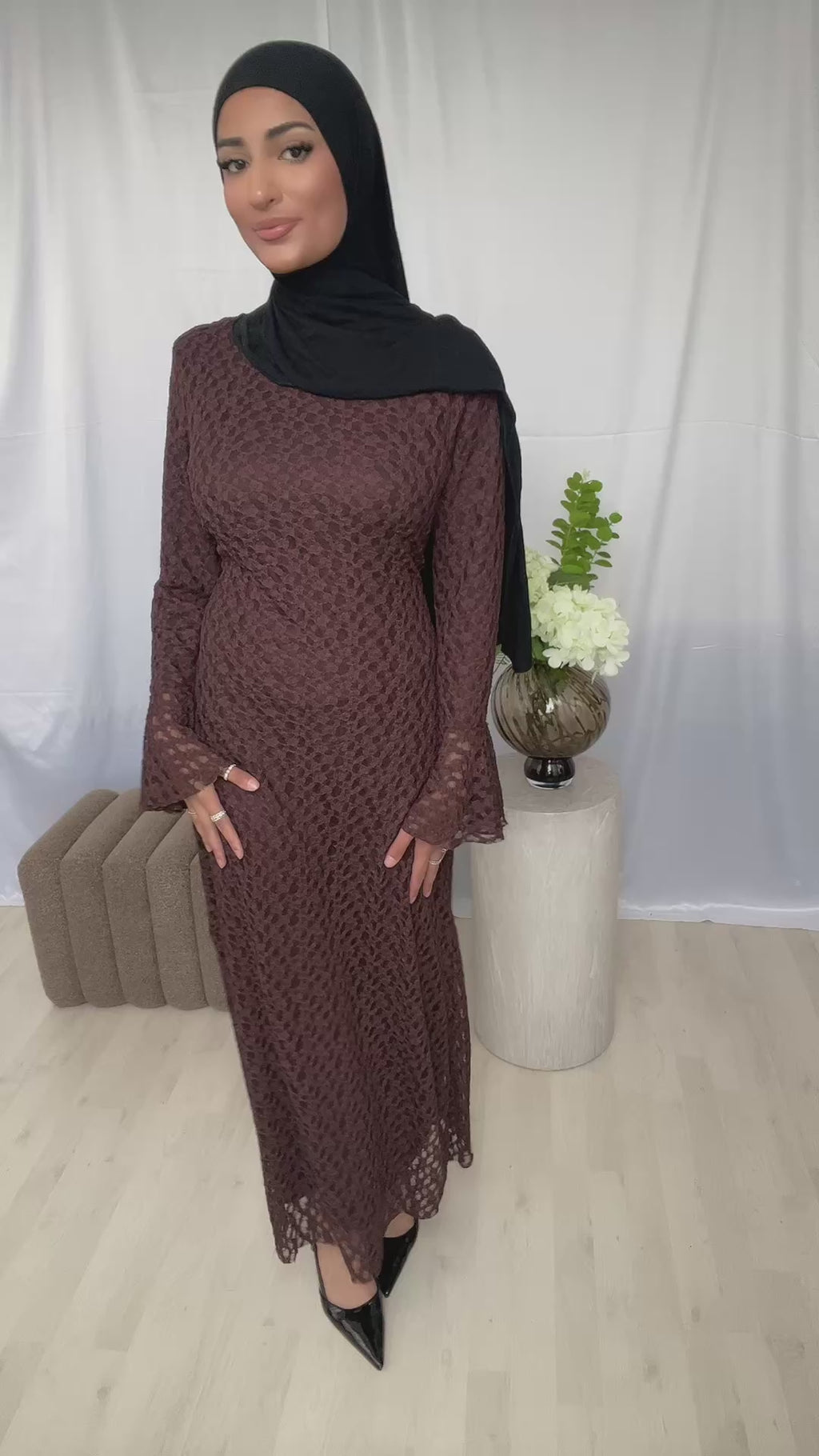 Lace Dress - Mocha