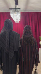 Grey Stripe Abaya