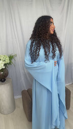 Butterfly Sleeve Dress - Sky