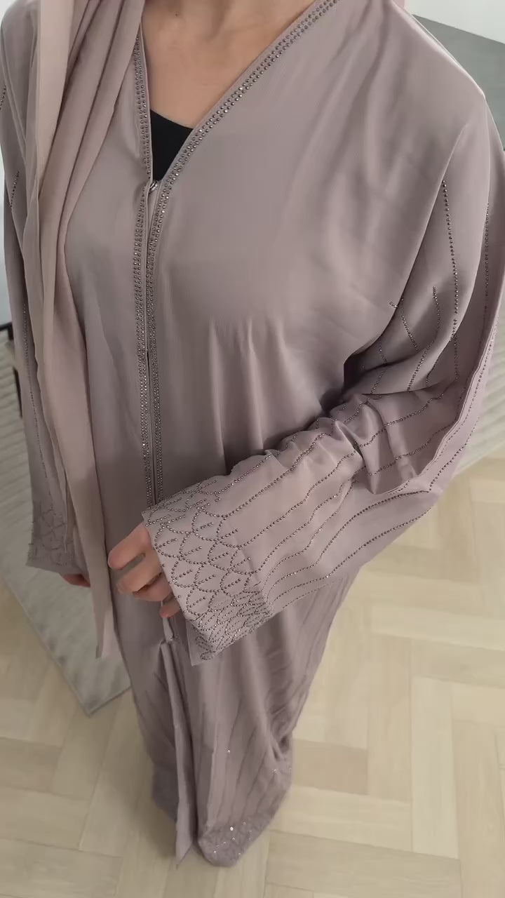 Crystal Abaya - Nude