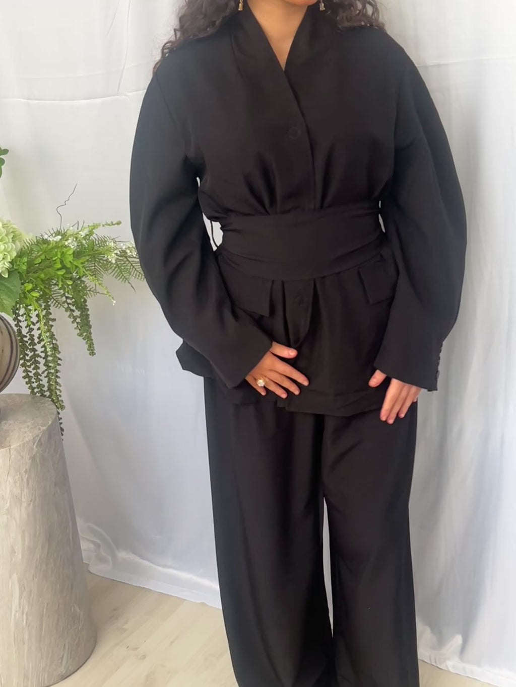Tailored Blazer Set - Noir