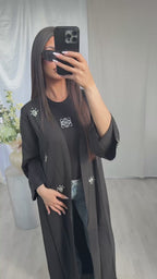 Nashad Crystal Abaya – Noir