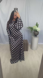 Najma Polka Dress - Coffee