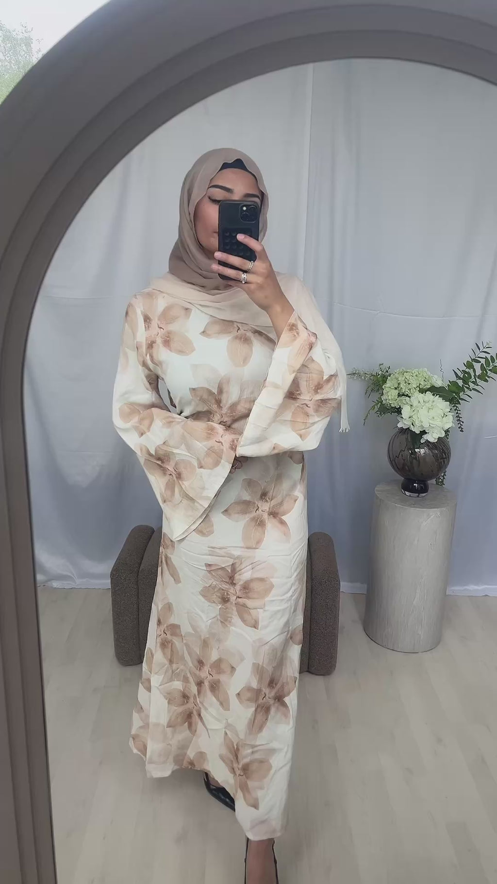 Petal Grace Dress - Nude