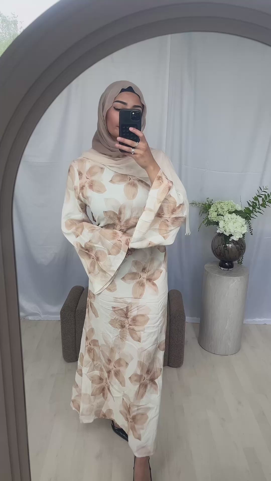 Petal Grace Dress - Nude