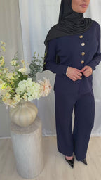Jalil Co-ord Set – Navy