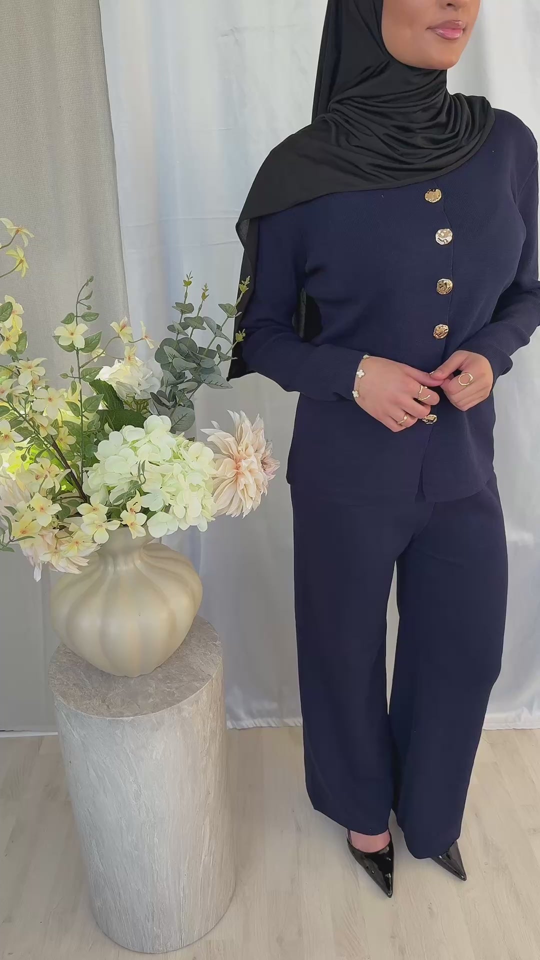 Jalil Co-ord Set – Navy